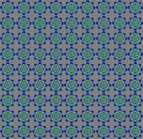 Beautiful pattern of gray and blue flowers on a gray background vector
