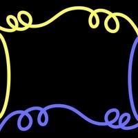 Abstract black background decorated with a pattern of multi-colored wavy lines vector