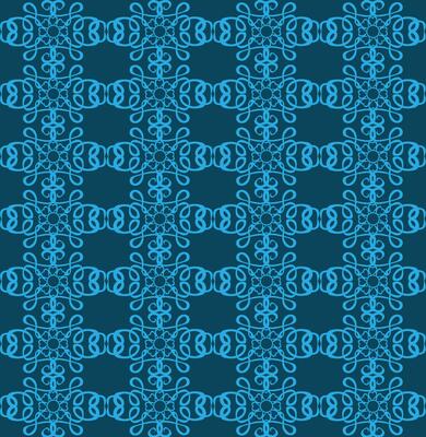 Original seamless pattern in the form of a lattice on a blue background