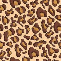 Hand drawn Seamless pattern of Leopard skin, Detail skin of leopard, cartoonish Leopard pattern vector