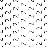 Seamless pattern with sketch squiggle vector