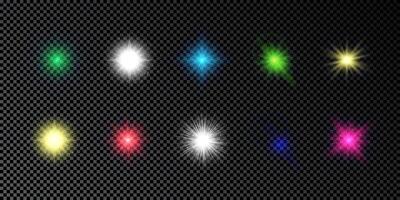 Light effect of lens flare vector