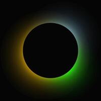 Circle illuminate light frame with color gradient vector