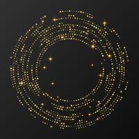 Abstract gold glowing halftone dotted background vector