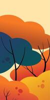 Background of tree with summer color vector