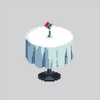 Pixel art illustration Wooden Table. Pixelated Library Table. Library education Table pixelated for the pixel art game and icon for website and game. old school retro. vector
