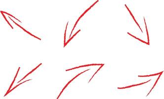 Abstract red arrows on a white background vector