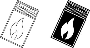 top view Matchbox icon set vector