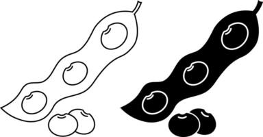soybean or soya bean icon set vector