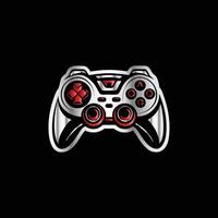 game controller logo template icon illustration design isolated on black background vector