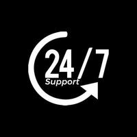 The 24 hour service is open 24 hours a day, 7 days a week vector