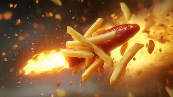Fry Rocket with Ketchup Flames photo