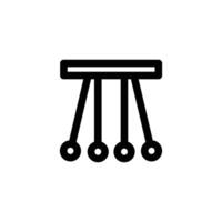 Physics icon line style vector
