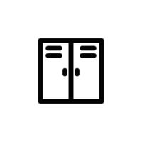 locker icon line vector