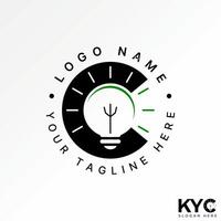 Logo design graphic concept abstract creative premium stock initial C font electrical lamp light bulb symbol. Related monogram typography brand vector