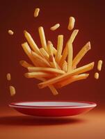 French Fry Trampoline with Dynamic Jumping Fry photo