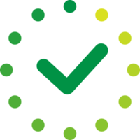 Load completed progress checkmark gradient color png
