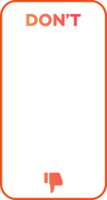 Dont template frame red color png