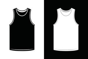 Men Tank Top Mock up Design vector