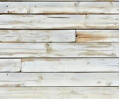 Weathered white wood planks arranged horizontally for rustic decor photo