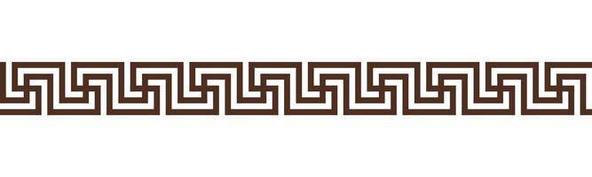 Greek key seamless border pattern collection. Decorative ancient meander, Greece ornament with repeated geometric motifs vector