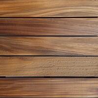 Wood decking boards arranged in a natural pattern for outdoor use photo
