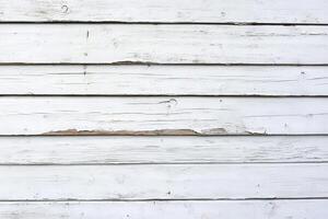 Textured white wood planks with rustic features and weathered appearance photo