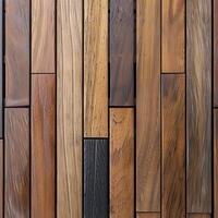 Wood decking with varied shades arranged in a modern style overlay photo