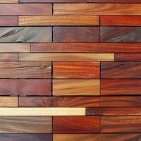 Wood decking in rich hues showcasing natural grain patterns photo