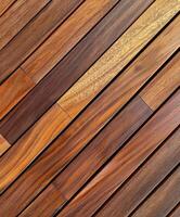 Close-up of textured wood decking in warm natural hues photo