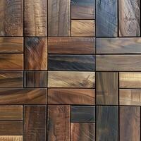 Close-up view of rustic wood decking showcasing various textures photo