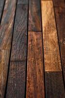 Wooden decking boards arranged in a natural layout with rich textures photo