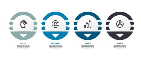 Business concept infographic template with option. vector