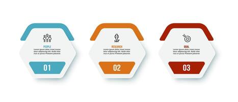3 steps infographic template business concept. vector