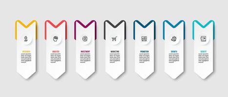 Infographic template with label option for presentation. vector