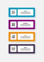 Infographic template with workflow. vector