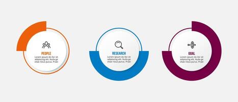 Business concept infographic template with option. vector