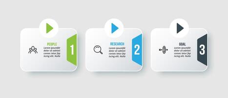 3 step infographic template business concepts. vector