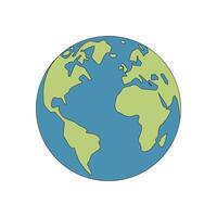 planet earth icon for design vector