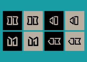 DD minimalist and classic logo set design.DD monogram polygonal and circle shape . DD unique design. vector