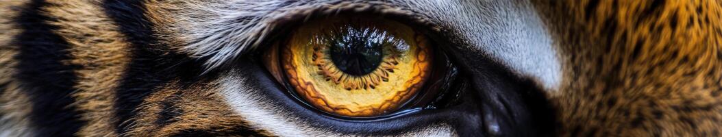 Close-up of a single tiger eye highlighting its vibrant colors photo