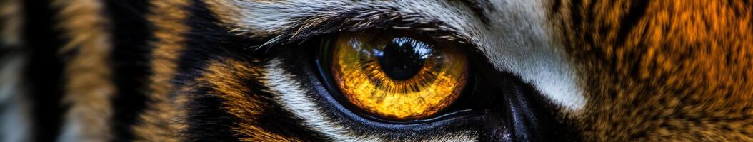 Close-up of a tiger eye showing vibrant colors and intricate patterns photo