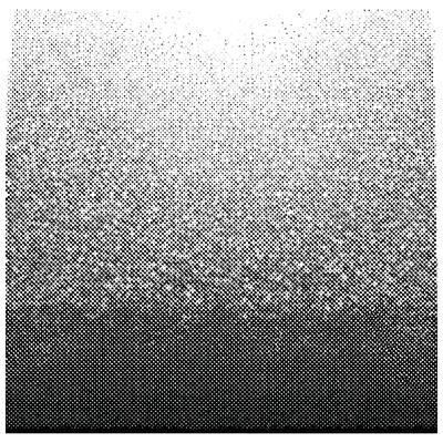 Black and White Halftone Gradient Pattern Illustration