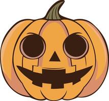Halloween Pumpkin Design with Unique Expressions vector