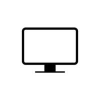 Computer pc icon in generic style. Monitor desktop sign symbol vector