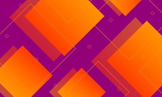 abstract purple background with orange gradient square vector