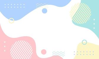 Abstract flat pastel geometric background vector