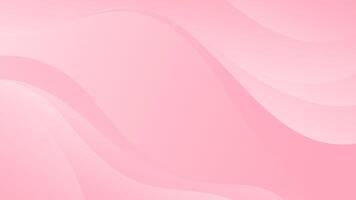 Abstract pink curve background. Pink beauty dynamic wallpaper with wave shapes vector