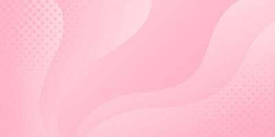 Abstract pink curve background with halftone, pink beauty dynamic wallpaper. Template banner background for beauty products, sales, ads, pages, events, web, and others vector