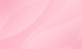 Abstract pink curve background with halftone, pink beauty dynamic wallpaper. Template banner background for beauty products, sales, ads, pages, events, web, and others vector